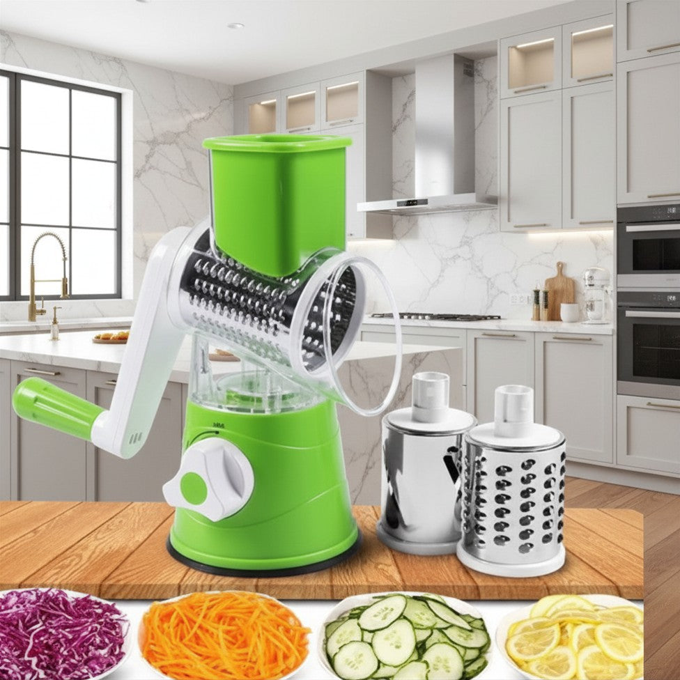Multy Slicer 3 en 1 – Cortador, Picador y Rallador de Verduras – Acero Inoxidable – Ahorra Tiempo en la Cocina