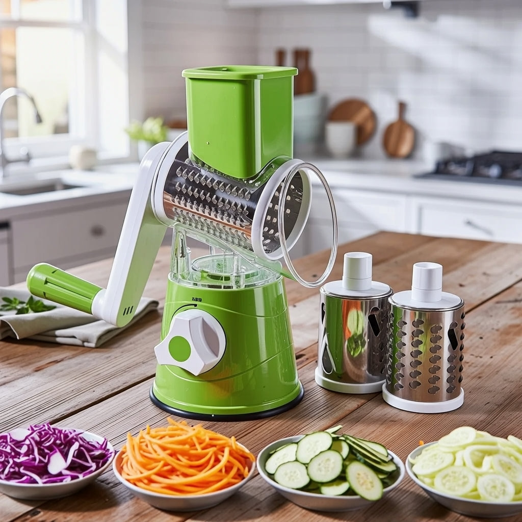 Multy Slicer 3 en 1 – Cortador, Picador y Rallador de Verduras – Acero Inoxidable – Ahorra Tiempo en la Cocina